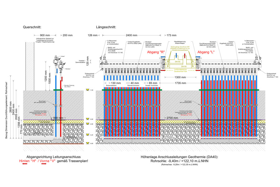 Detailplanung der Leitungsdurchdringung
