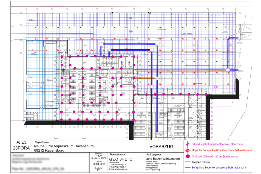Lageplan zur Koordination