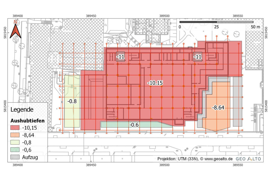 Festlegung verfügbarer Flächen für Bohrungen